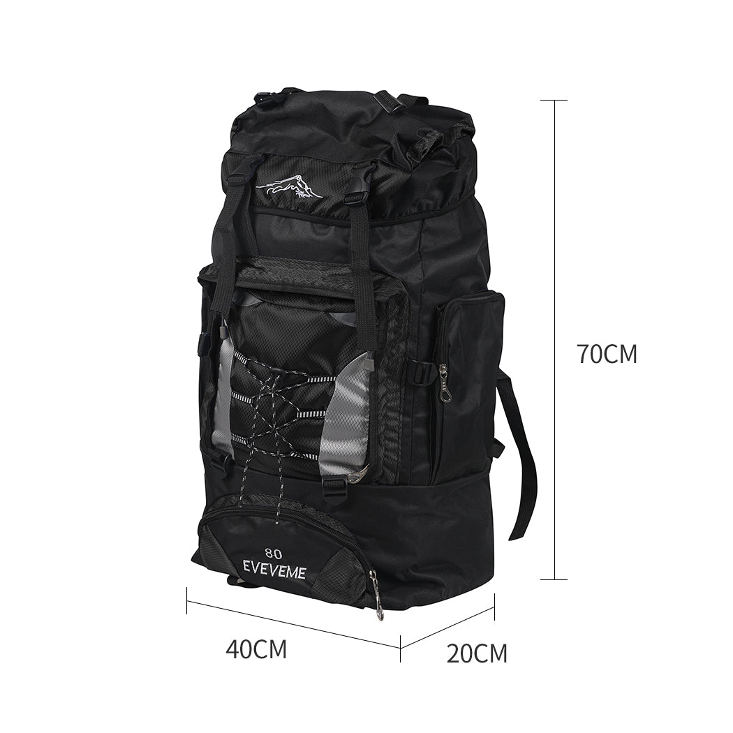 Military Backpack Tactical Hiking Camping Black-1831592941420941314