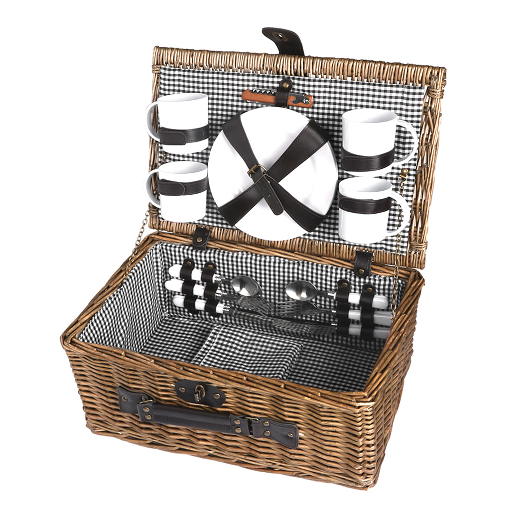 4 Person Picnic Basket Baskets Set Outdoor-1831592764744273920