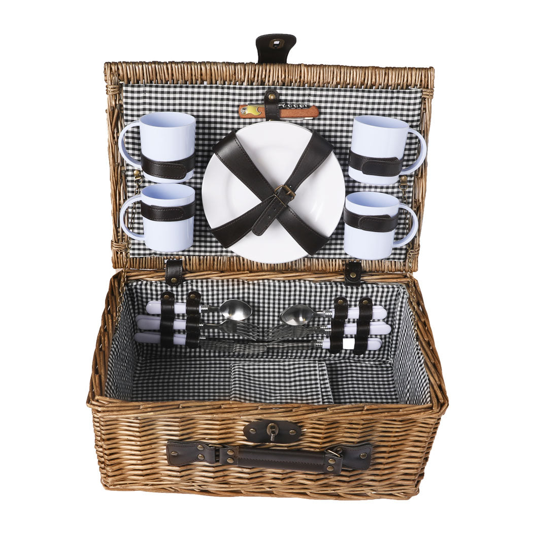 4 Person Picnic Basket Baskets Set Outdoor-1831592764744273921