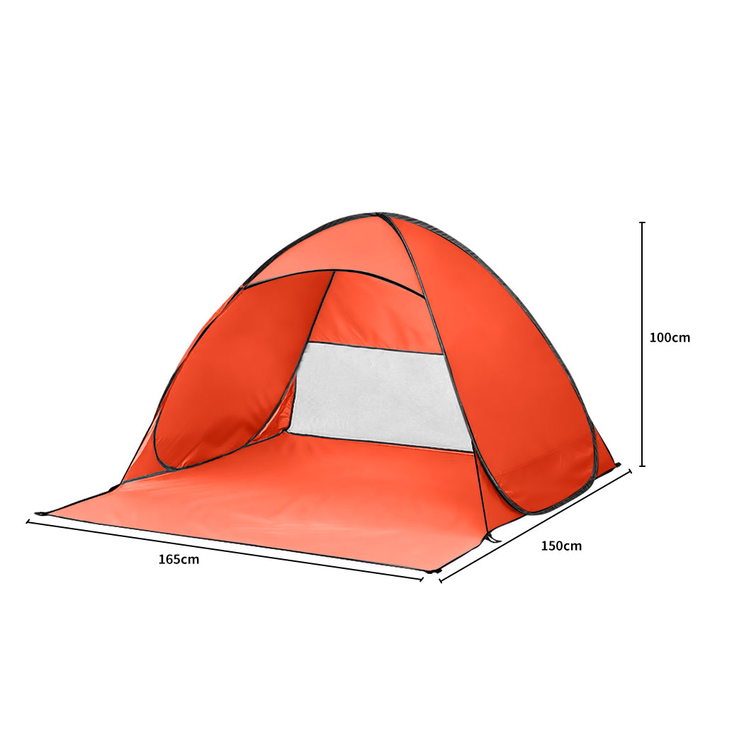 Mountview Pop Up Beach Tent Caming Portable Orange-1831592958336569346