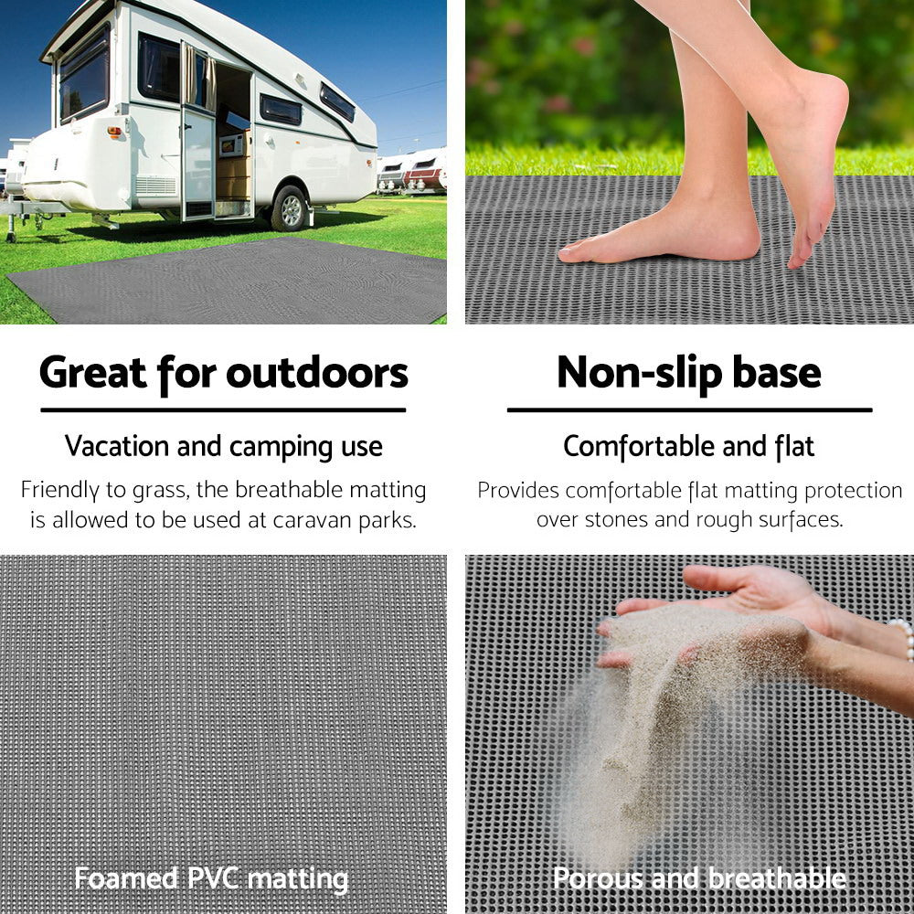 Weisshorn 5M X 2.5M Annex Matting Floor Mats Mesh Caravan Camping Annexe