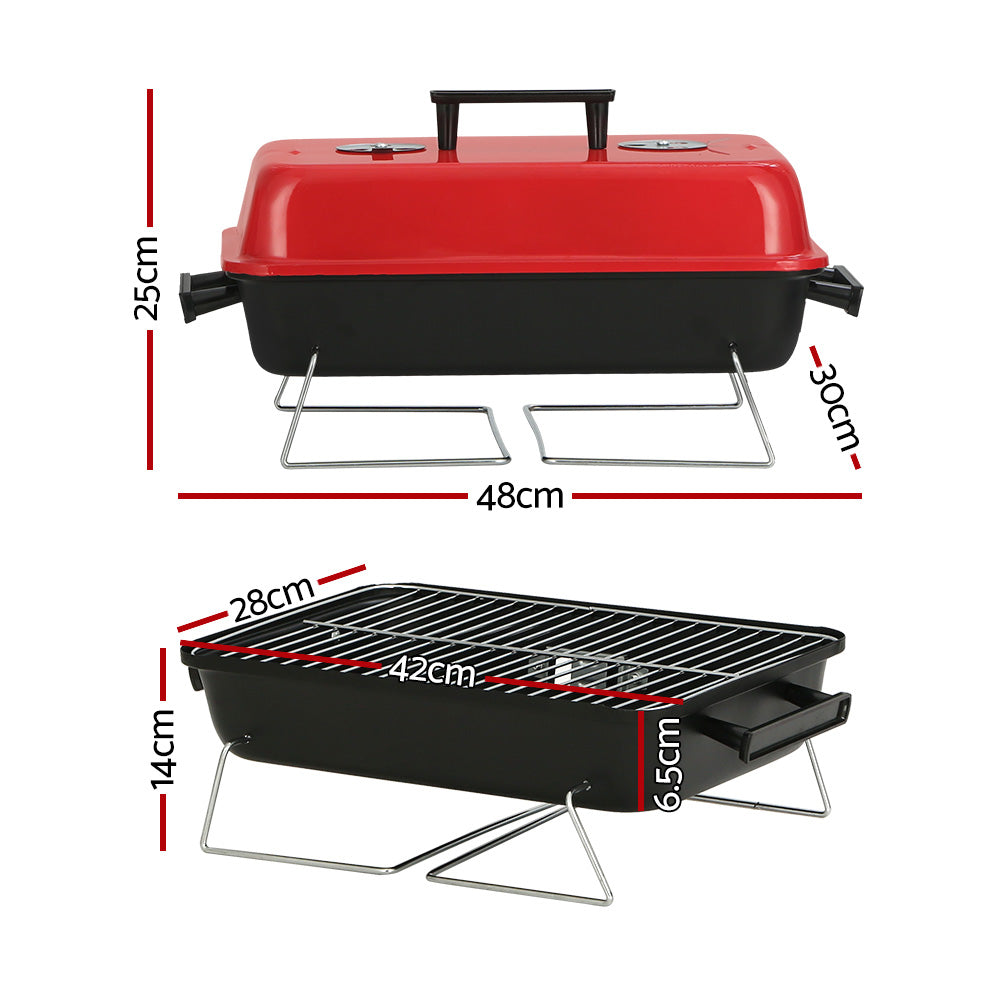 Grillz Charcoal BBQ Portable Grill