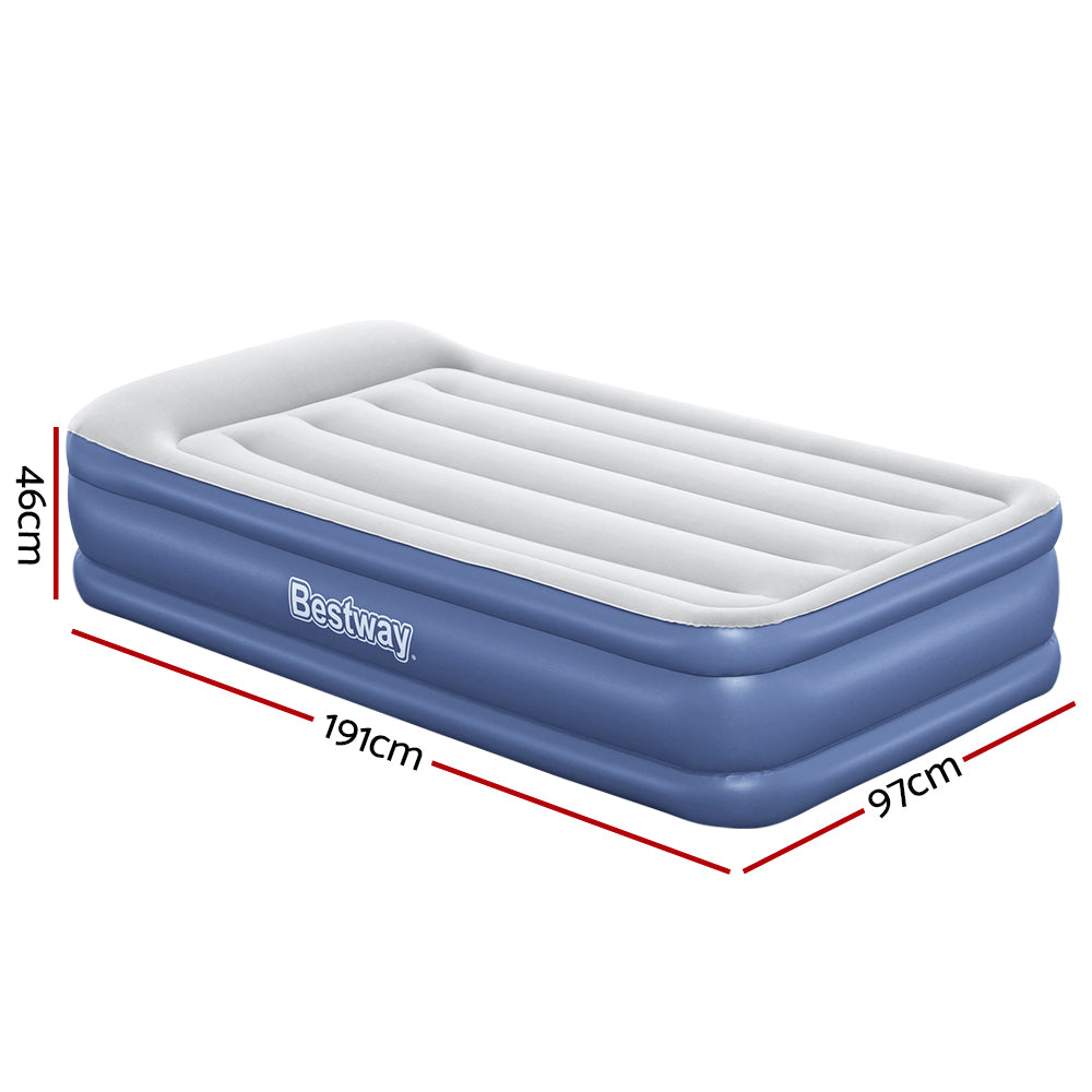 Air Mattress/Inflatable Bed 46cm Single Blue