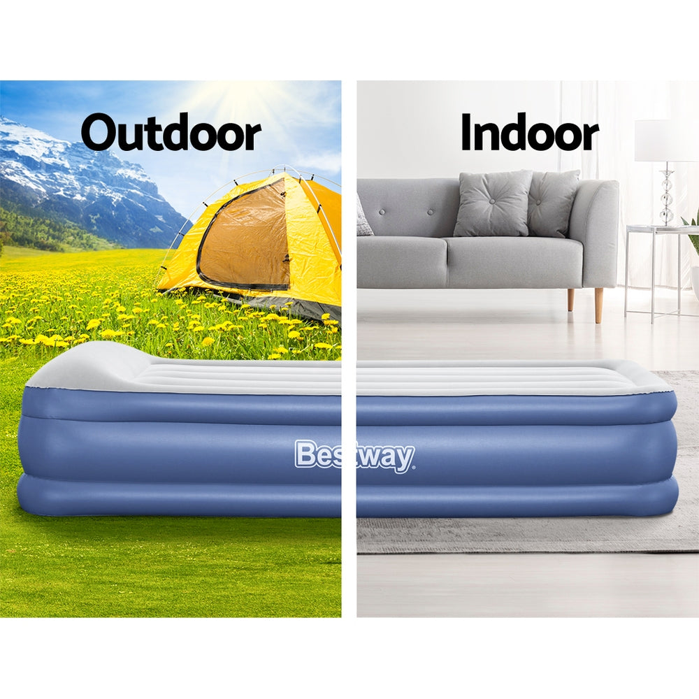 Air Mattress/Inflatable Bed 46cm Single Blue