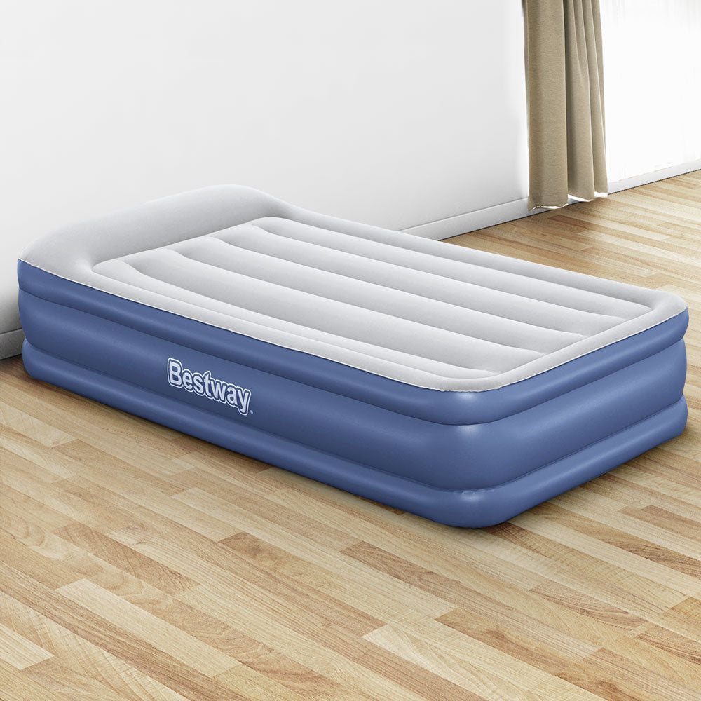 Air Mattress/Inflatable Bed 46cm Single Blue