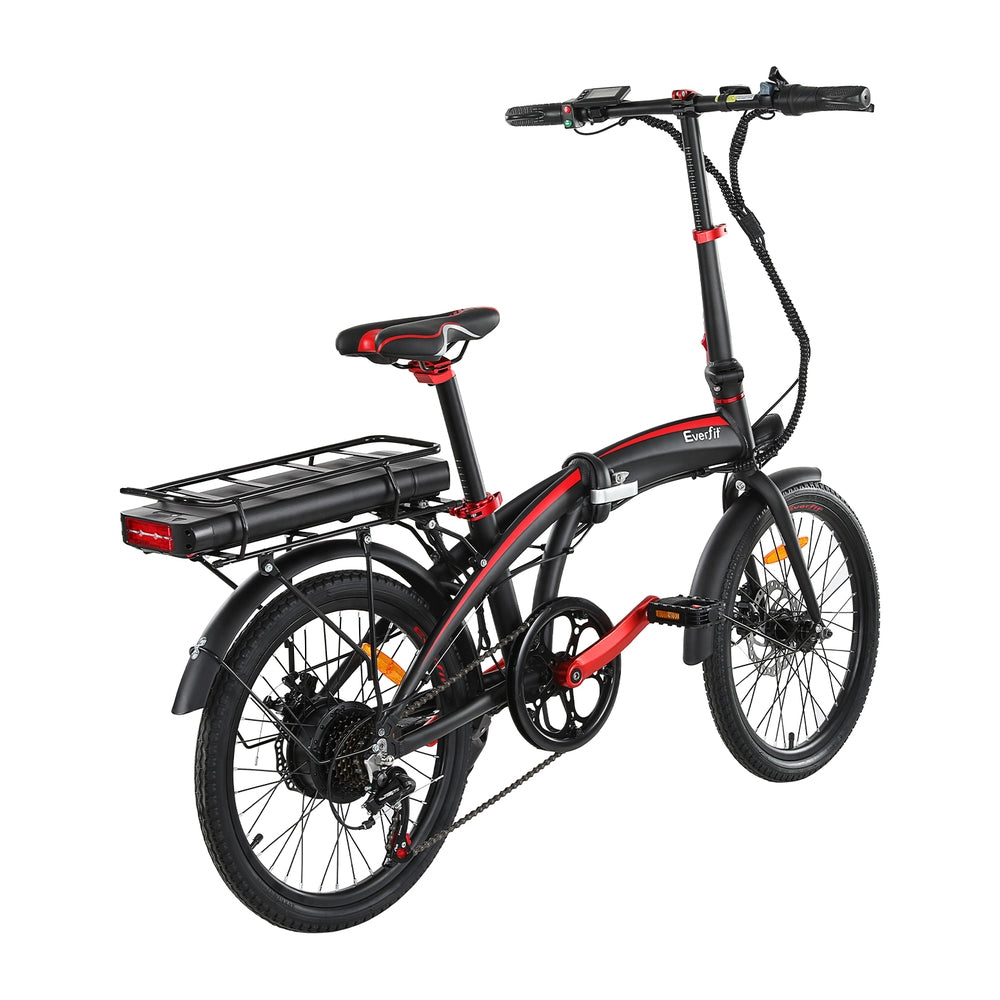 Everfit Folding Electric Bike Urban City Bicycle eBike Rechargeable Battery 250W