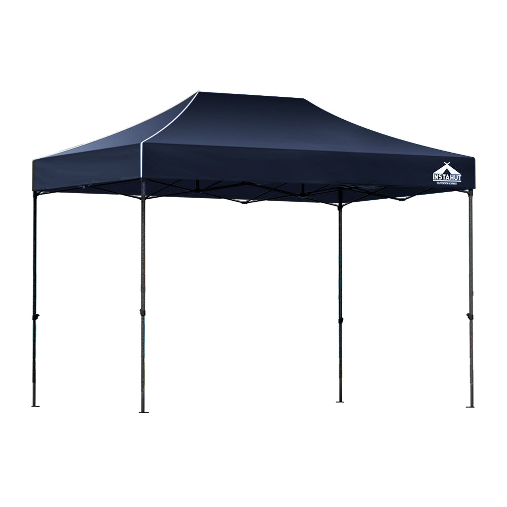 Instahut Gazebo Pop Up Marquee 3x4.5m Folding Tent Camping 500D Oxford Navy