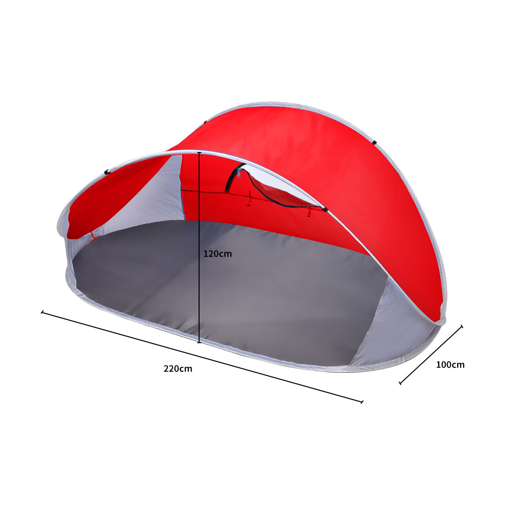 Mountview Pop Up Tent Camping Beach Red-1831592987436650498