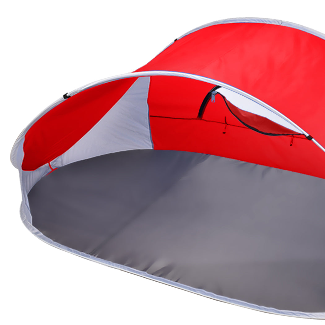 Mountview Pop Up Tent Camping Beach Red-1831592987436650499