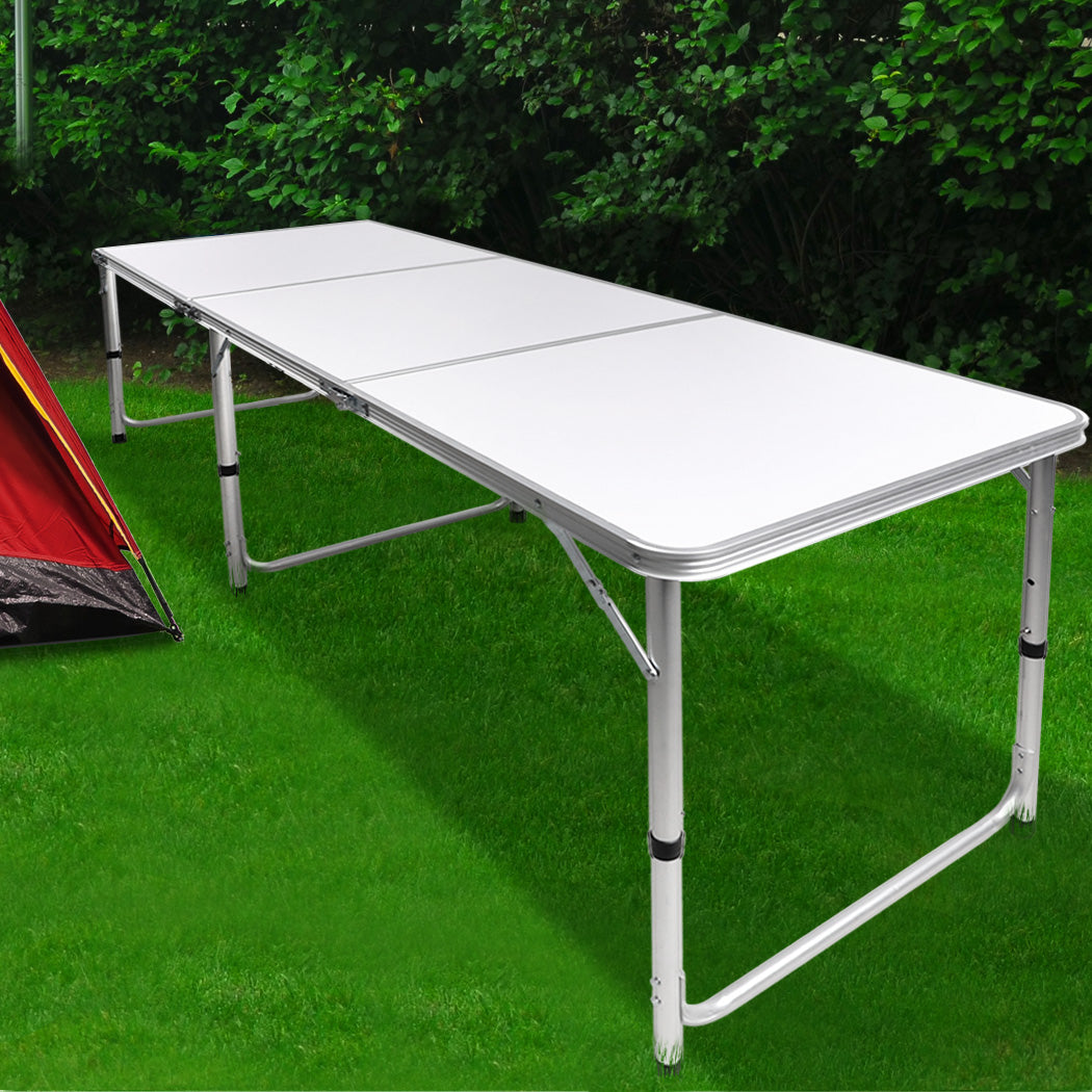 Levede Folding Camping Table Aluminium Silver-1831592687522942982