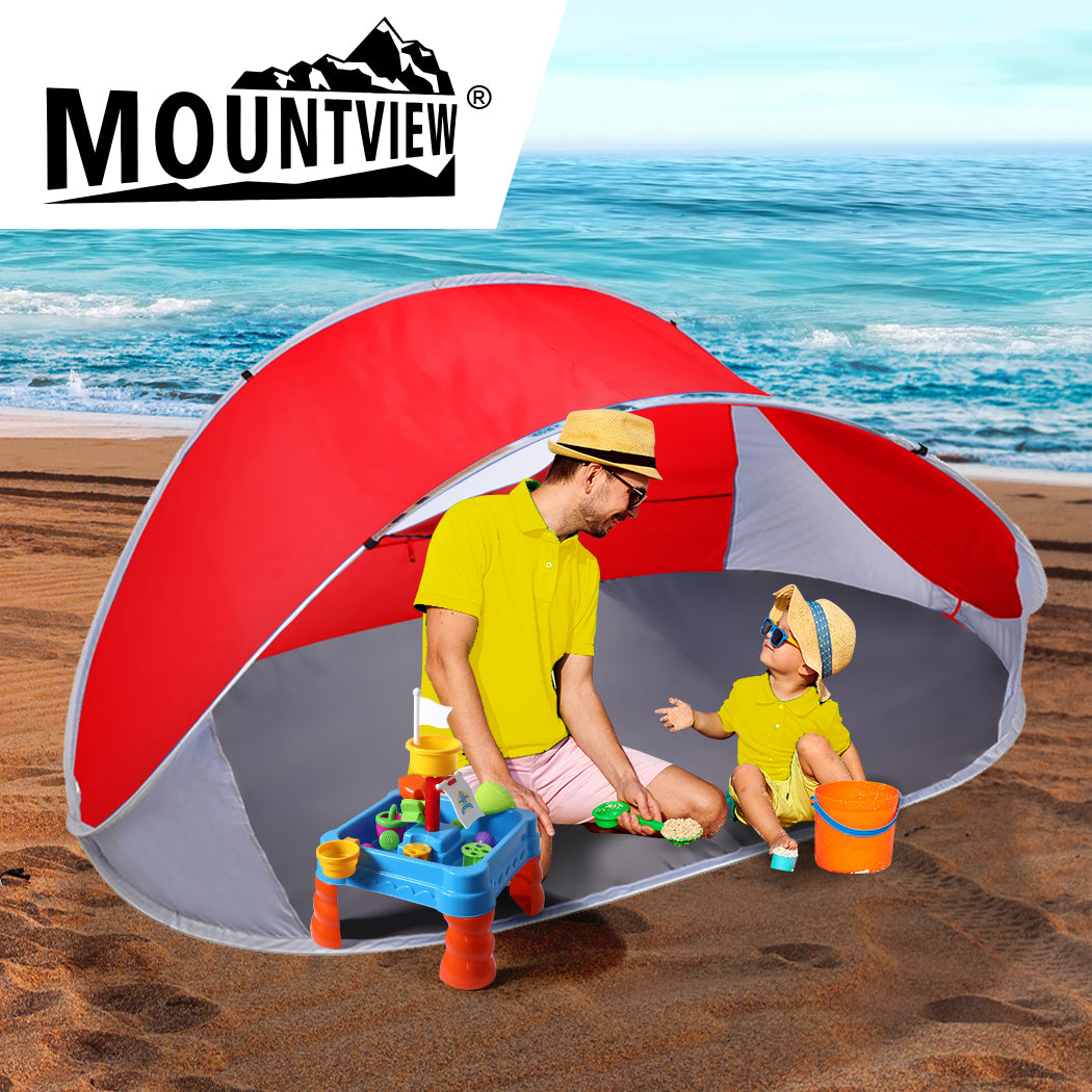 Mountview Pop Up Tent Camping Beach Red-1831592987436650502