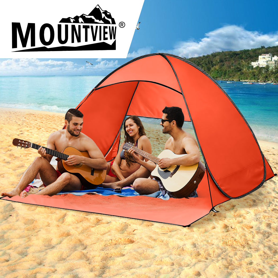 Mountview Pop Up Beach Tent Caming Portable Orange-1831593011792973830