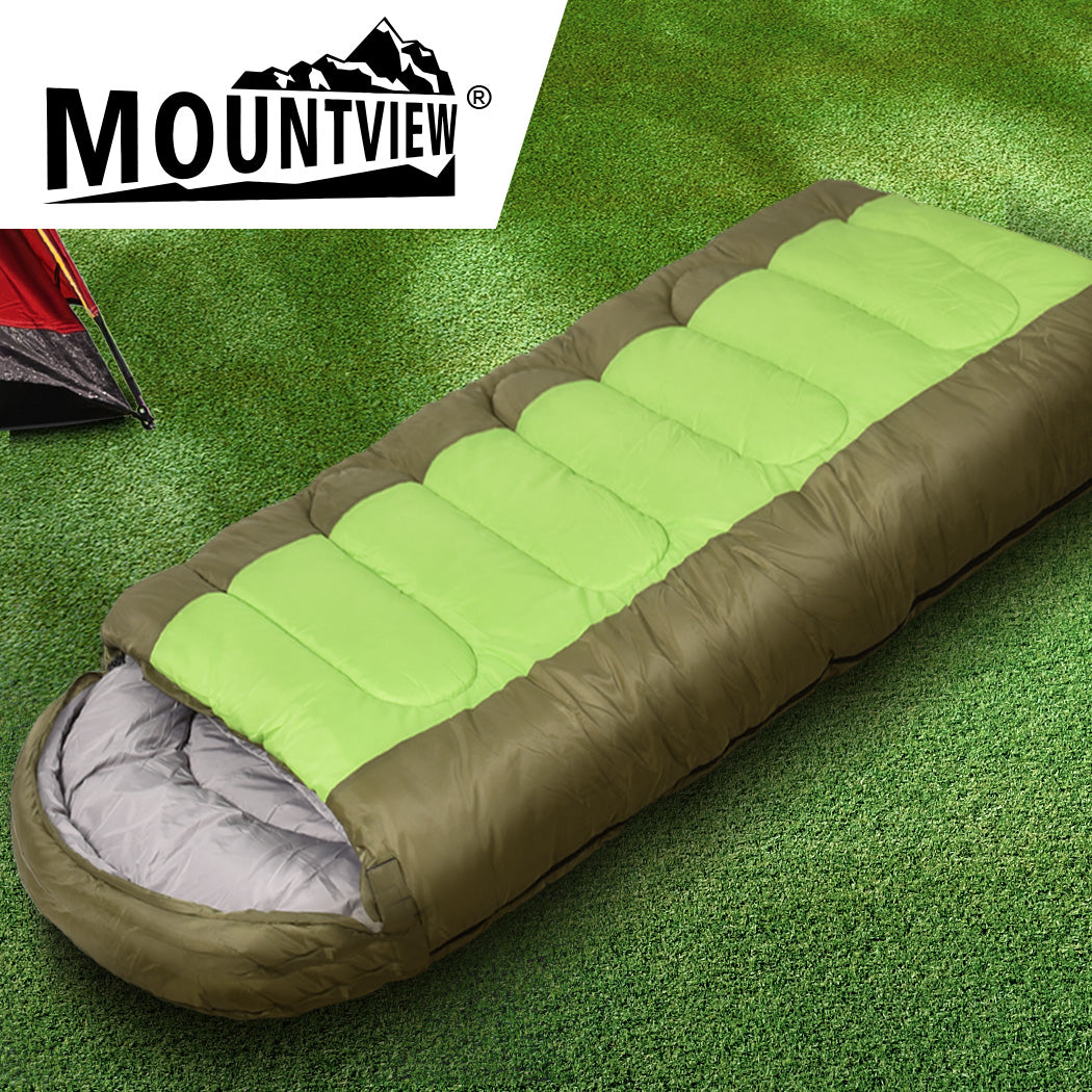 Mountview Sleeping Bag Outdoor Camping Green-1831592873674543110