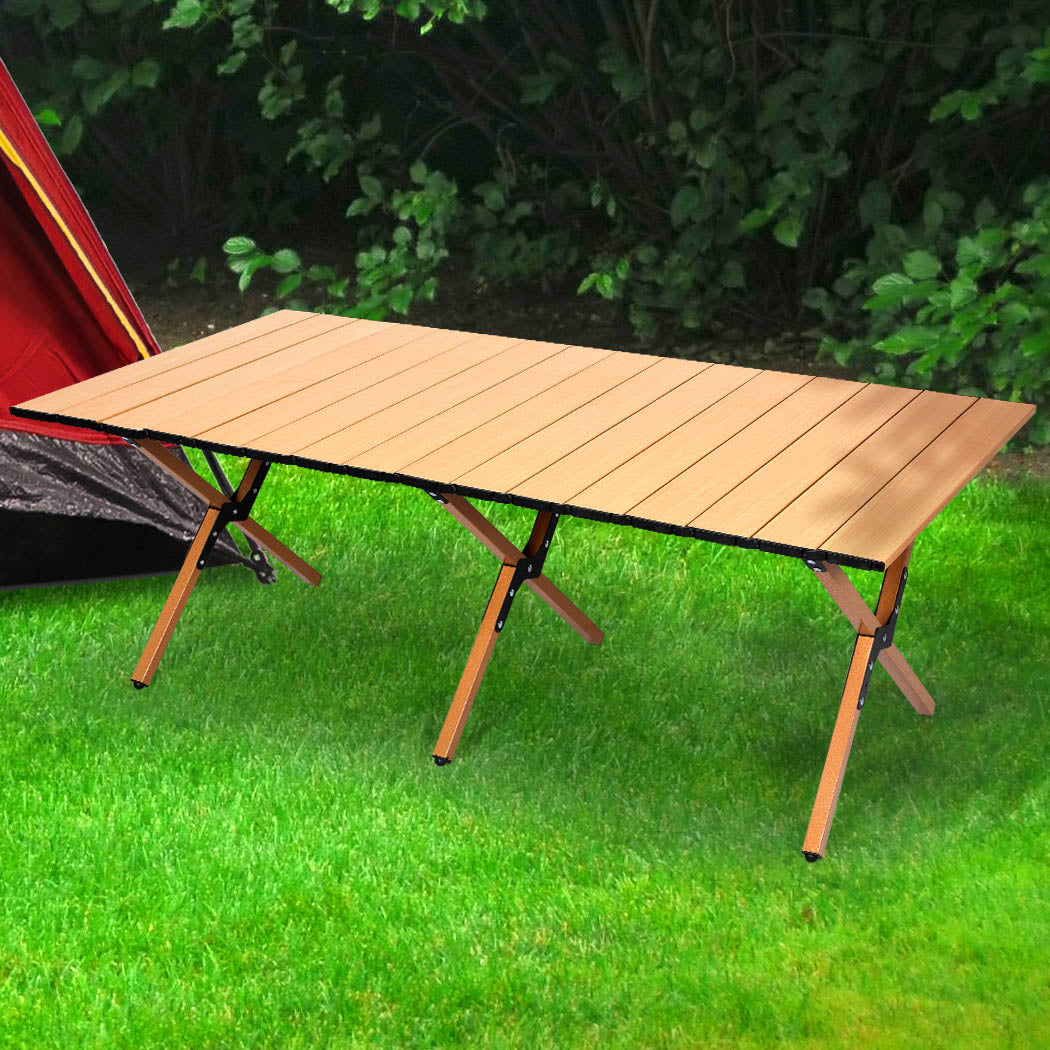 Levede Folding Camping Table Foldable Oak-1831592737405800454