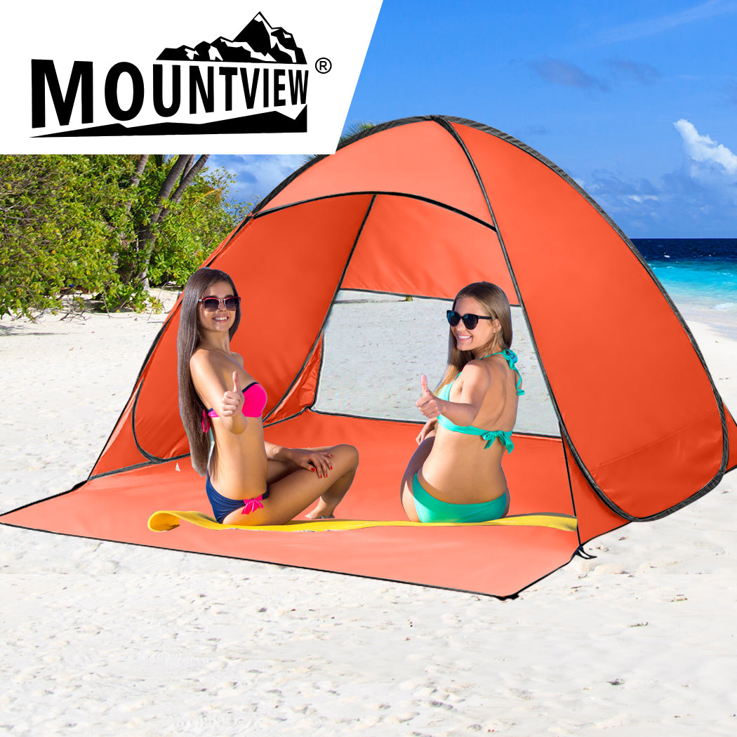 Mountview Pop Up Beach Tent Caming Portable Orange-1831592958336569351