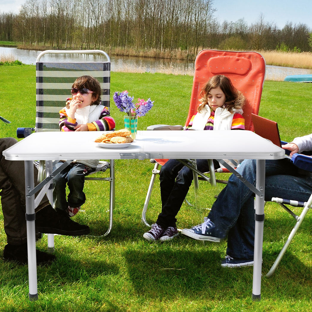 Levede Folding Camping Table Aluminium Silver-1831592864241553415