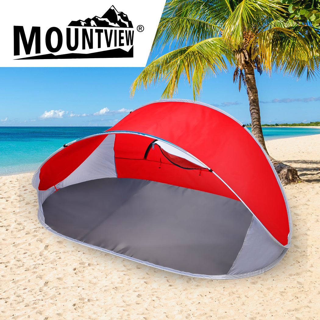 Mountview Pop Up Tent Camping Beach Red-1831592987436650503