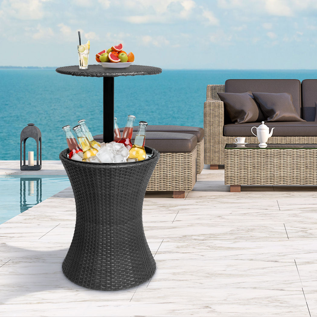 Levede Cooler Ice Bucket Table Bar Outdoor Black-1831592621068390407