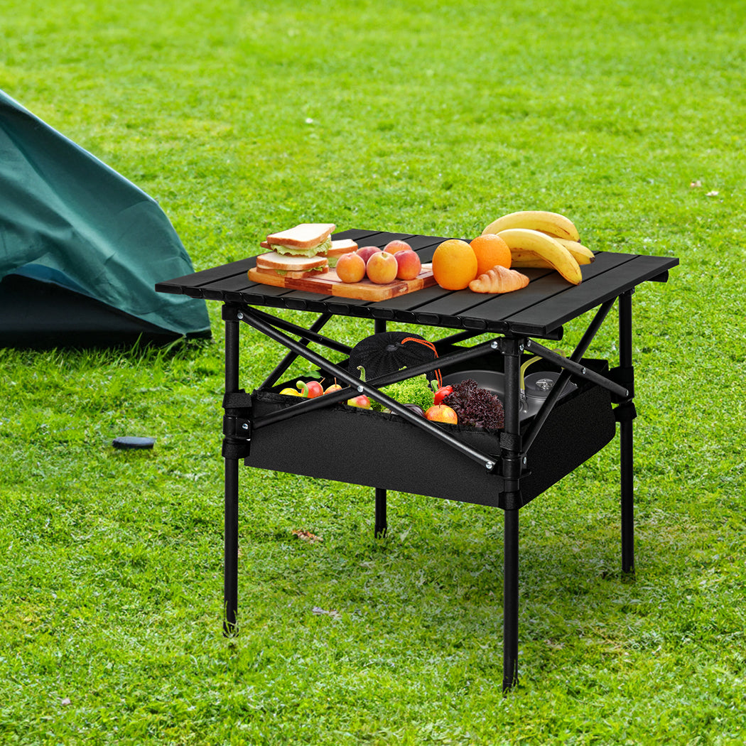 Levede Folding Camping Table Portable Black-1831592856800858119