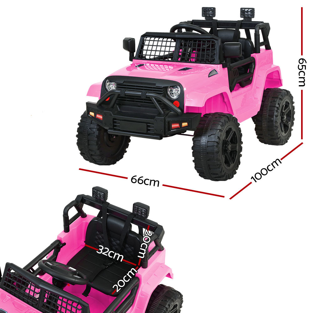 Rigo Kids Electric Ride On Car Jeep Toy Cars Remote 12V Pink