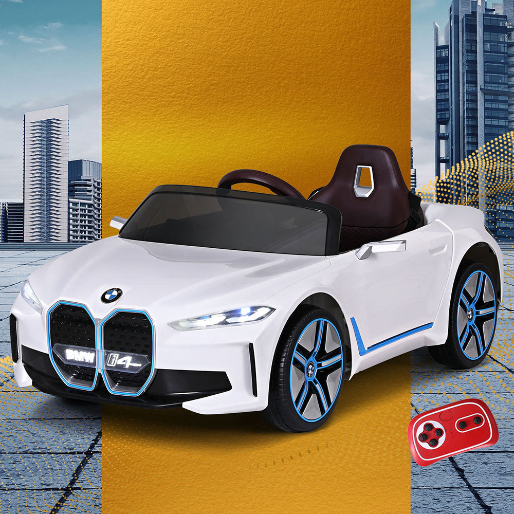 Kids Ride On Car BMW Licensed I4 Sports Remote Control Electric Toys 12V White