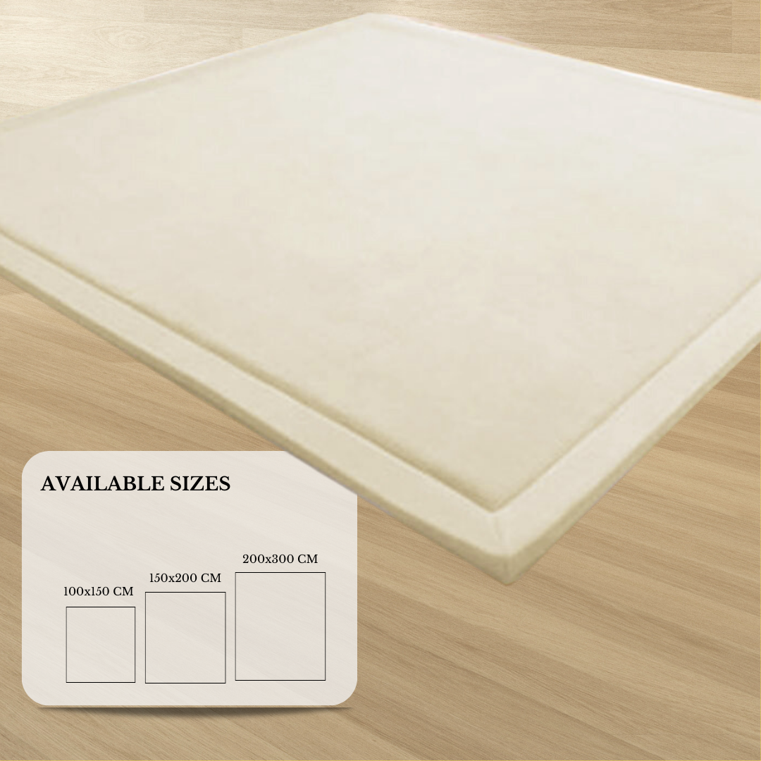 Soft Touch Ultra Plush Memory Foam Tatami Soft Ivory Mat - 200 X 300 CM