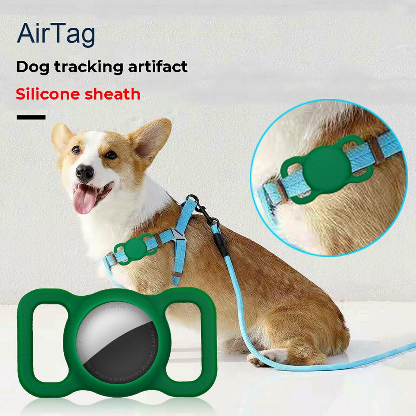 Silicone Pet Protective Case for Airtag Loop Apple GPS Finder Dog Cat Collar AU