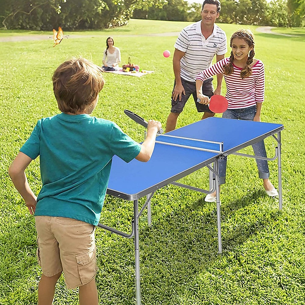 152cm Portable Tennis Table, Folding Ping Pong Table Game Set