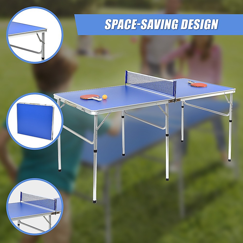 152cm Portable Tennis Table, Folding Ping Pong Table Game Set