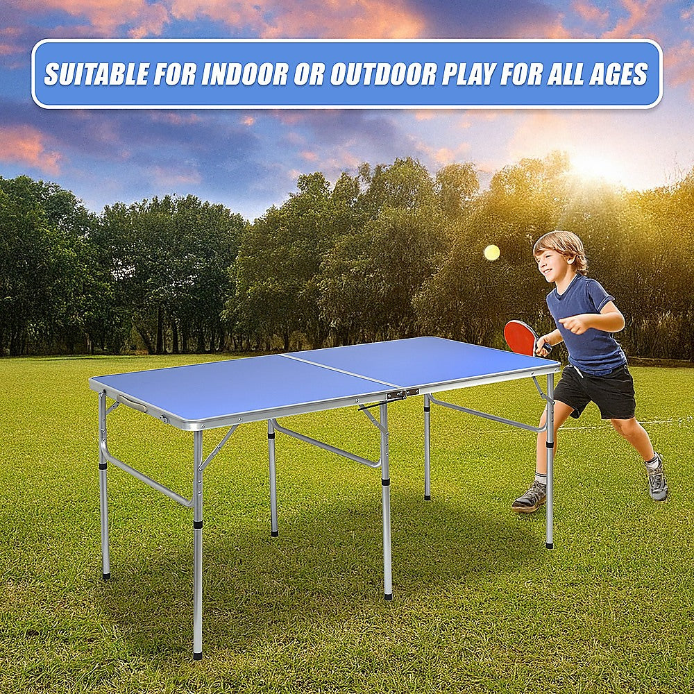 152cm Portable Tennis Table, Folding Ping Pong Table Game Set