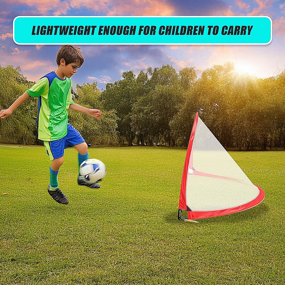 Portable Kids Soccer Goal Set with Cones