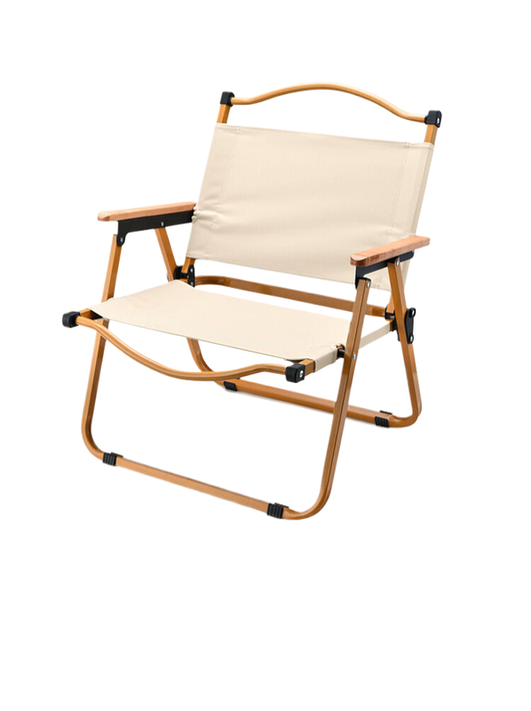 Portable camping chair-carbon steel khaki colour 60*52*42cm