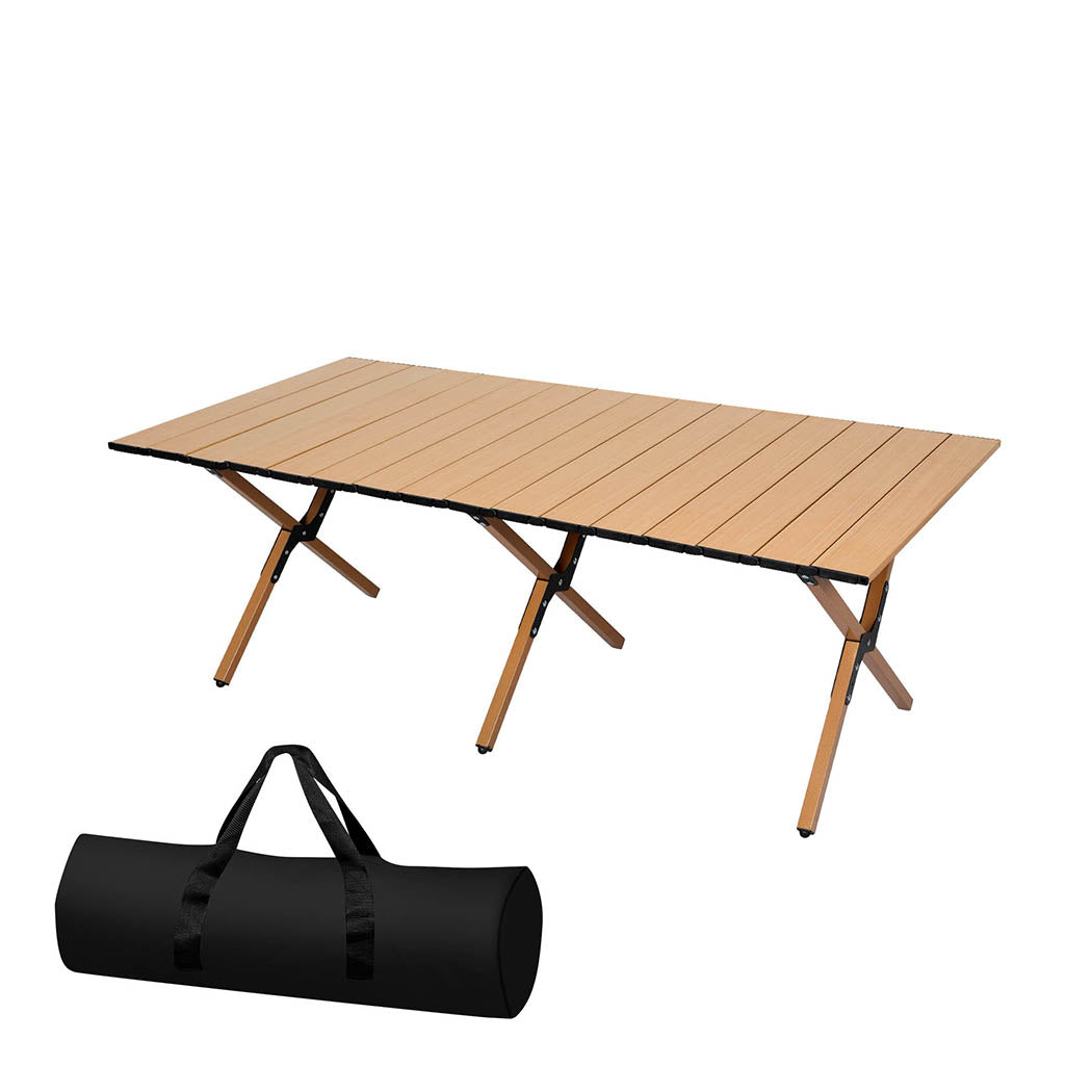 Levede Folding Camping Table Foldable Oak-1831592737405800448