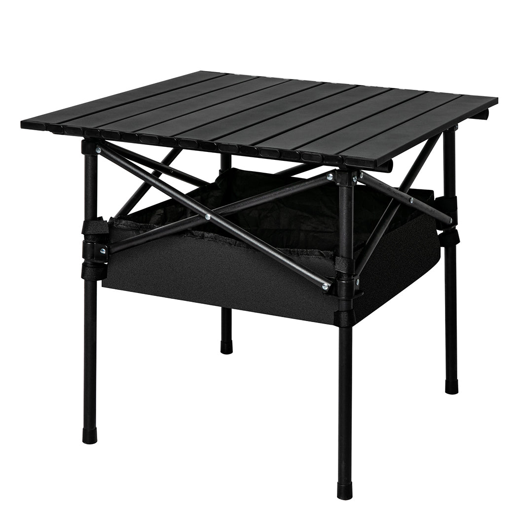 Levede Folding Camping Table Portable Black-1831592856800858112