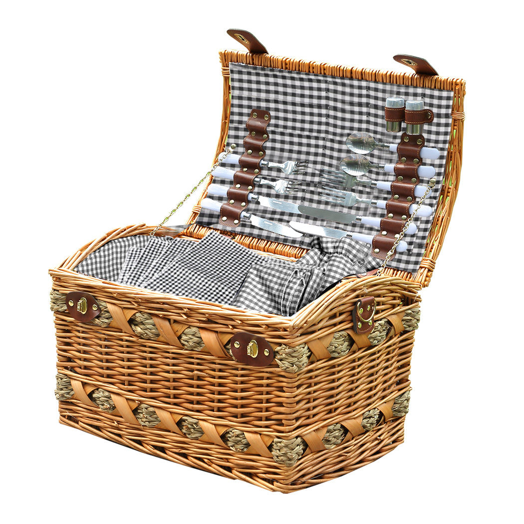 4 Person Picnic Basket Baskets Set Outdoor-1831592669130919936