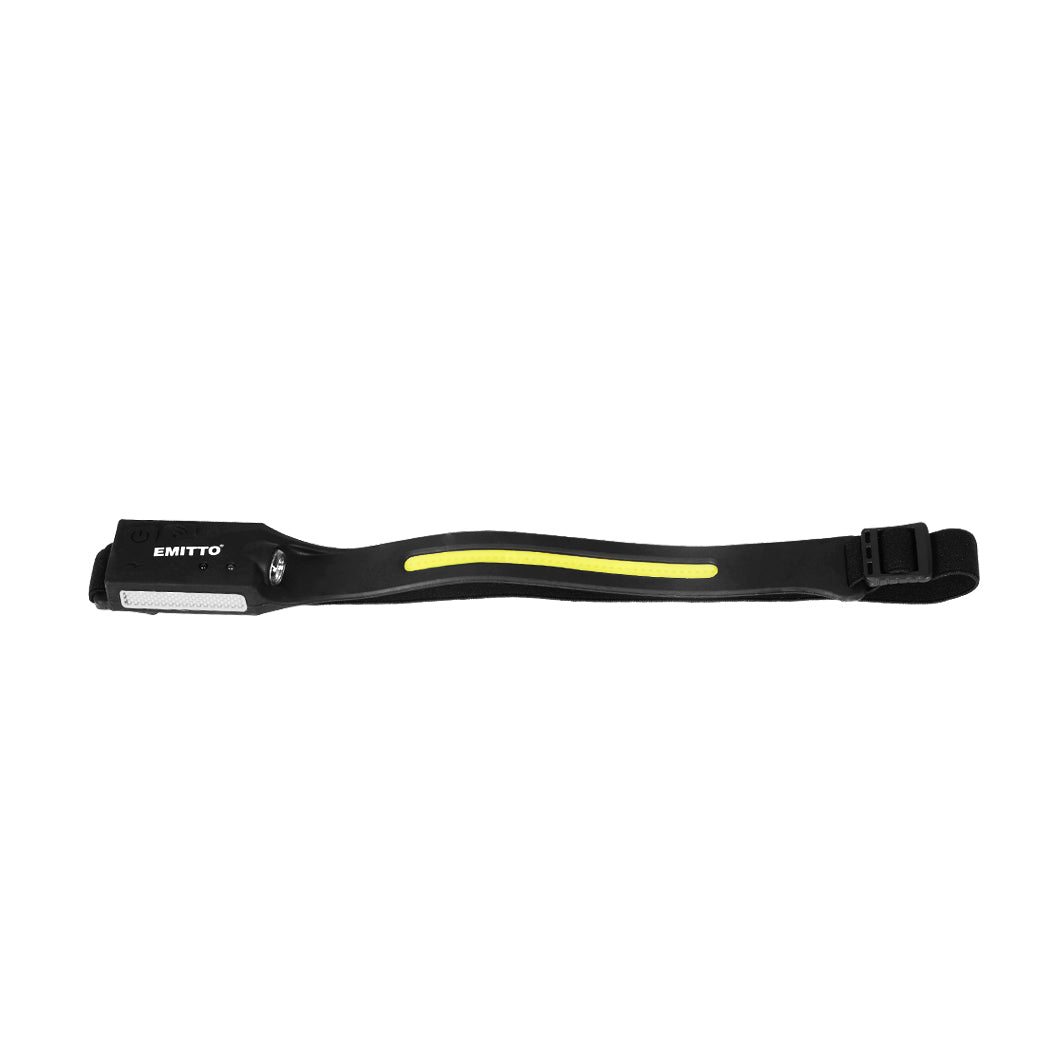 EMITTO COB Headlamp Led Torch Camping Black-1831592988220985345