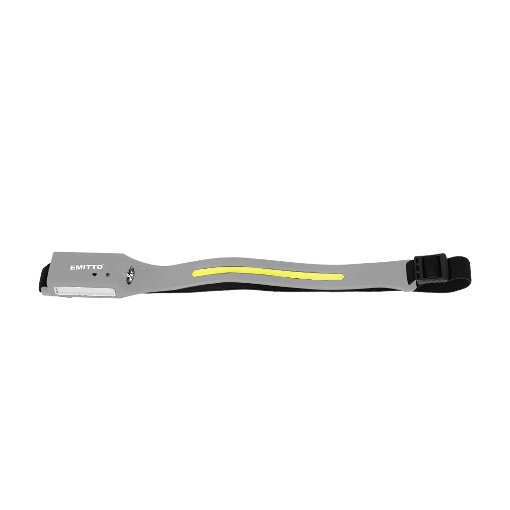 EMITTO COB LED Headlamp Torch Camping Grey-1831593001328185345