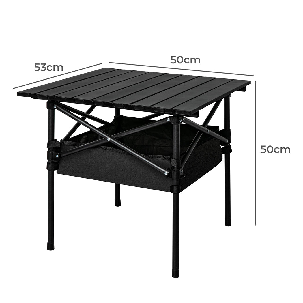 Levede Folding Camping Table Portable Black-1831592856800858114