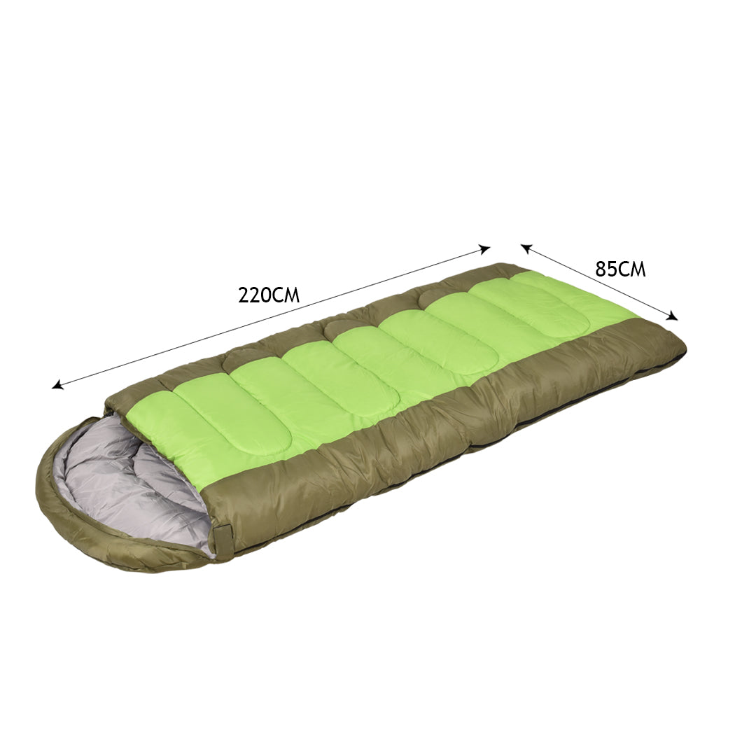 Mountview Sleeping Bag Outdoor Camping Green-1831592873674543106