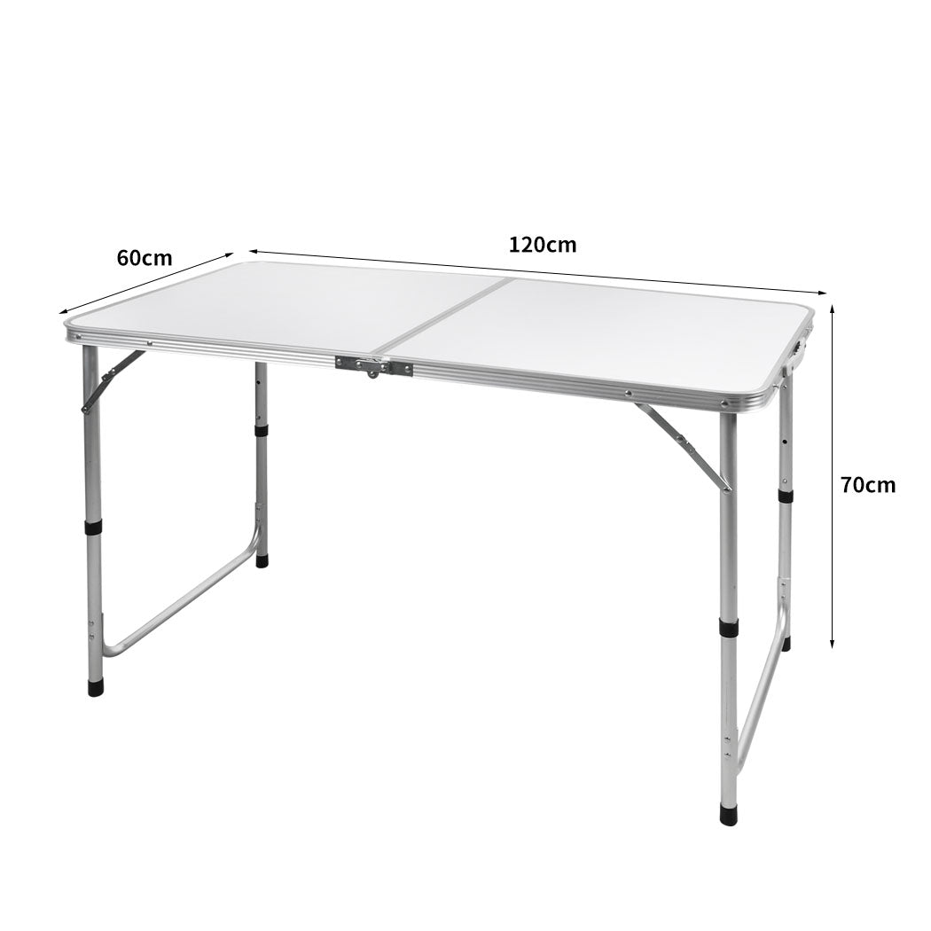 Levede Folding Camping Table Aluminium Silver-1831592864241553410