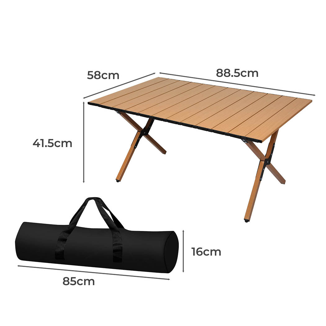 Levede Folding Camping Table Portable Oak-1831592779910877186