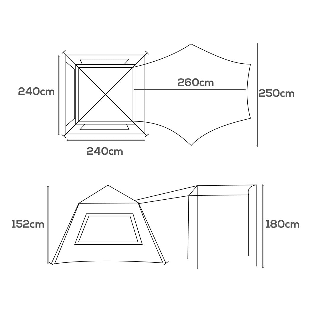 Mountview Instant Pop up Tent Automatic-1831592549249323010