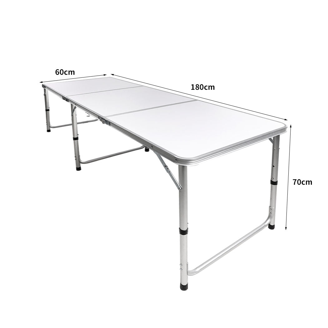 Levede Folding Camping Table Aluminium Silver-1831592687522942978