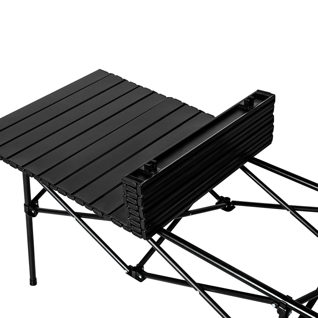 Levede Folding Camping Table Portable Black-1831592715624779779