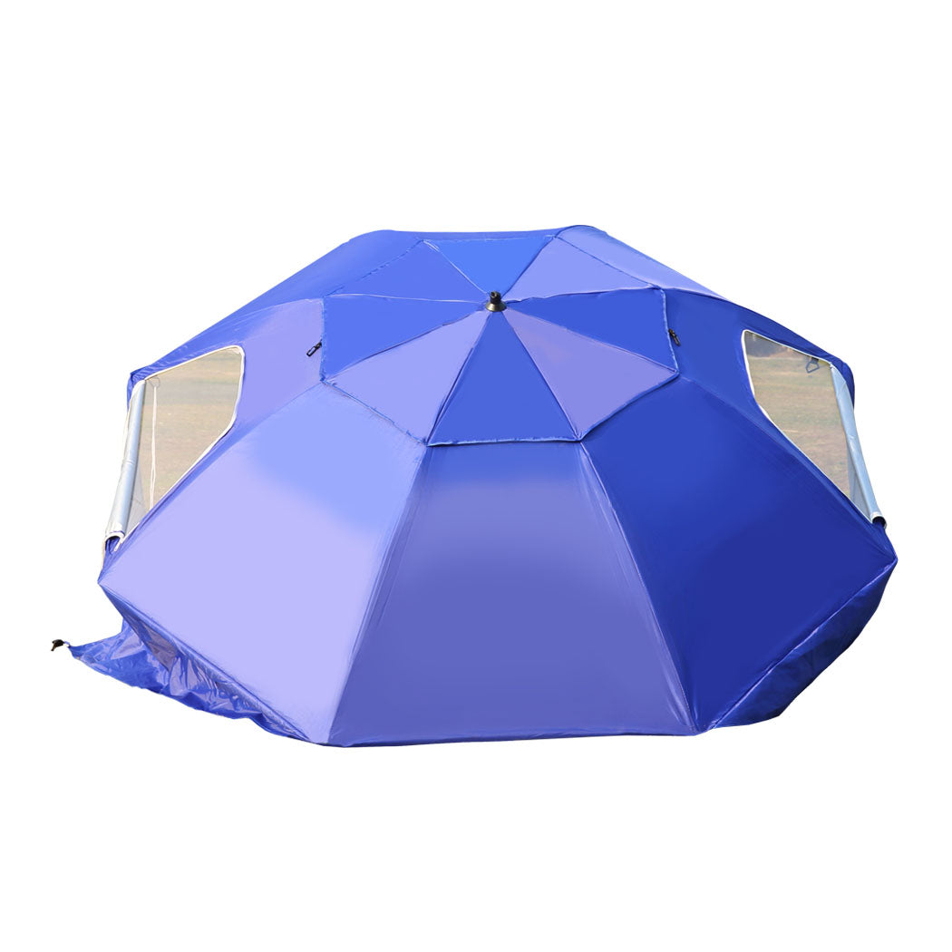 Mountview Beach Umbrella Outdoor Umbrellas Blue 2.33M-1831592807350013956