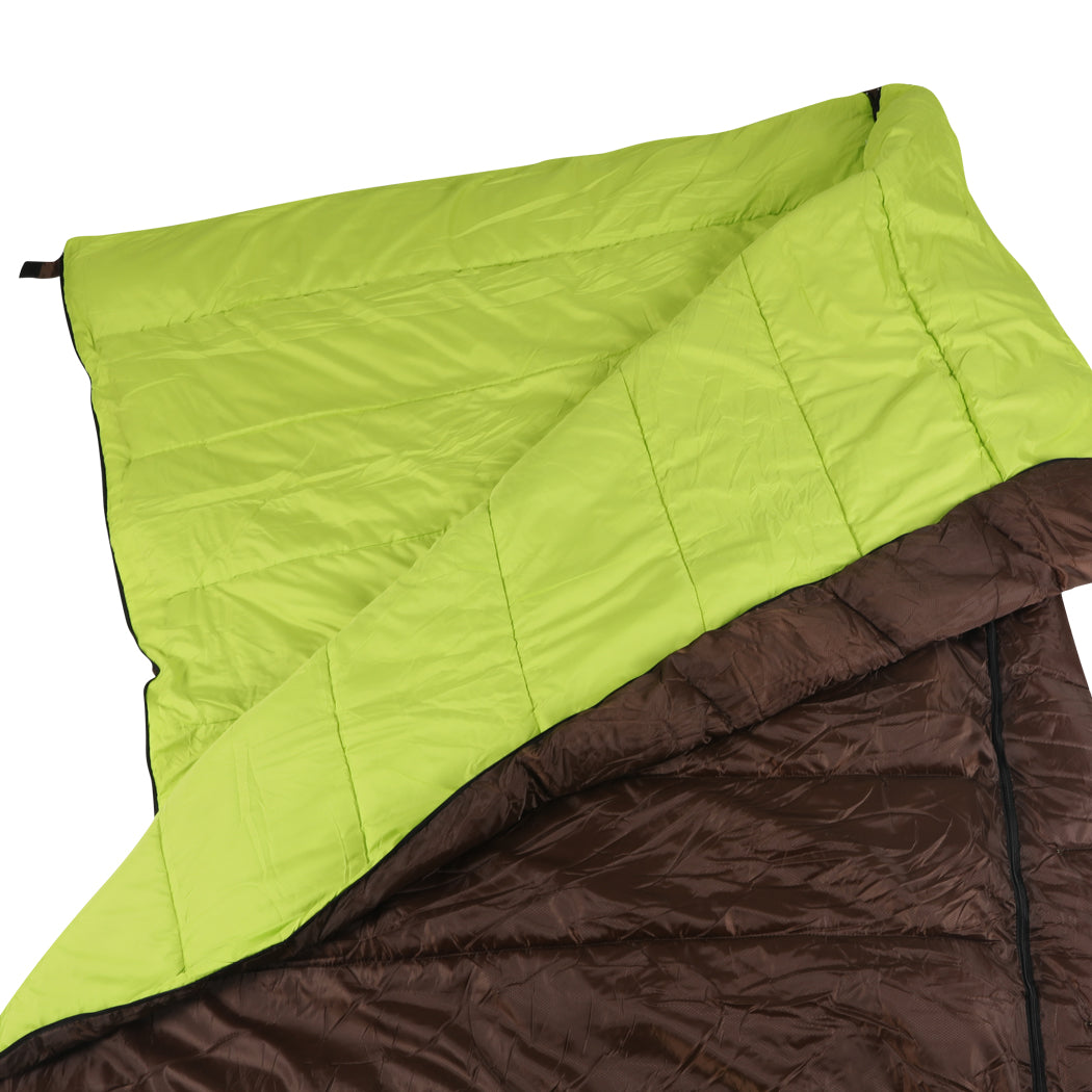 Mountview Double Sleeping Bag Bags Outdoor Brown-1831592807802998788