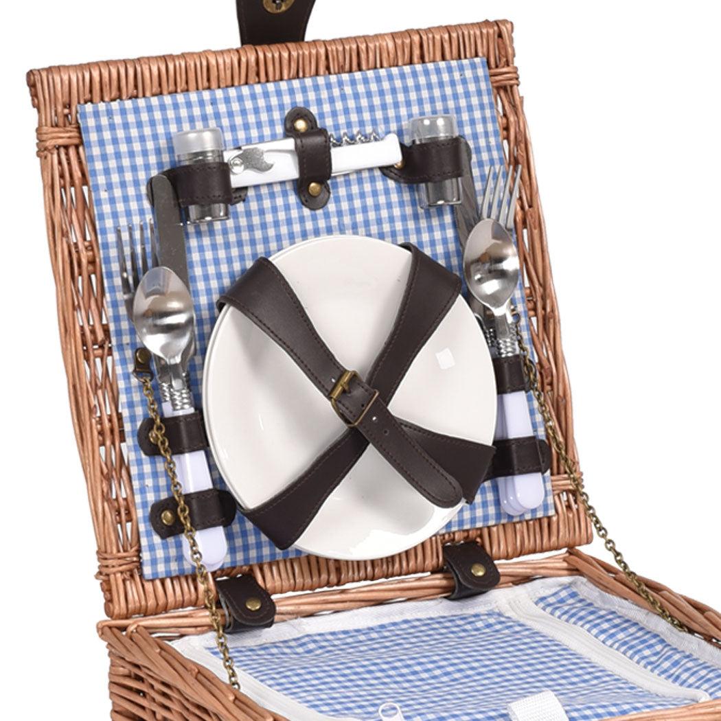 2 Person Picnic Basket Baskets Set Outdoor-1831592794922291204